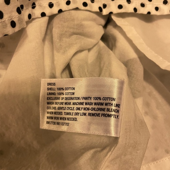 Genuine Kids👶Black & White Striped Polka Dots Dress👗Purple Bow🎀Bloomers🩲12M - Picture 5 of 5